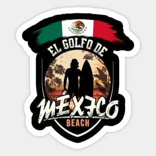 El Golfo De México - Gulf of Mexico Palms Summer Holiday Vacation Sticker